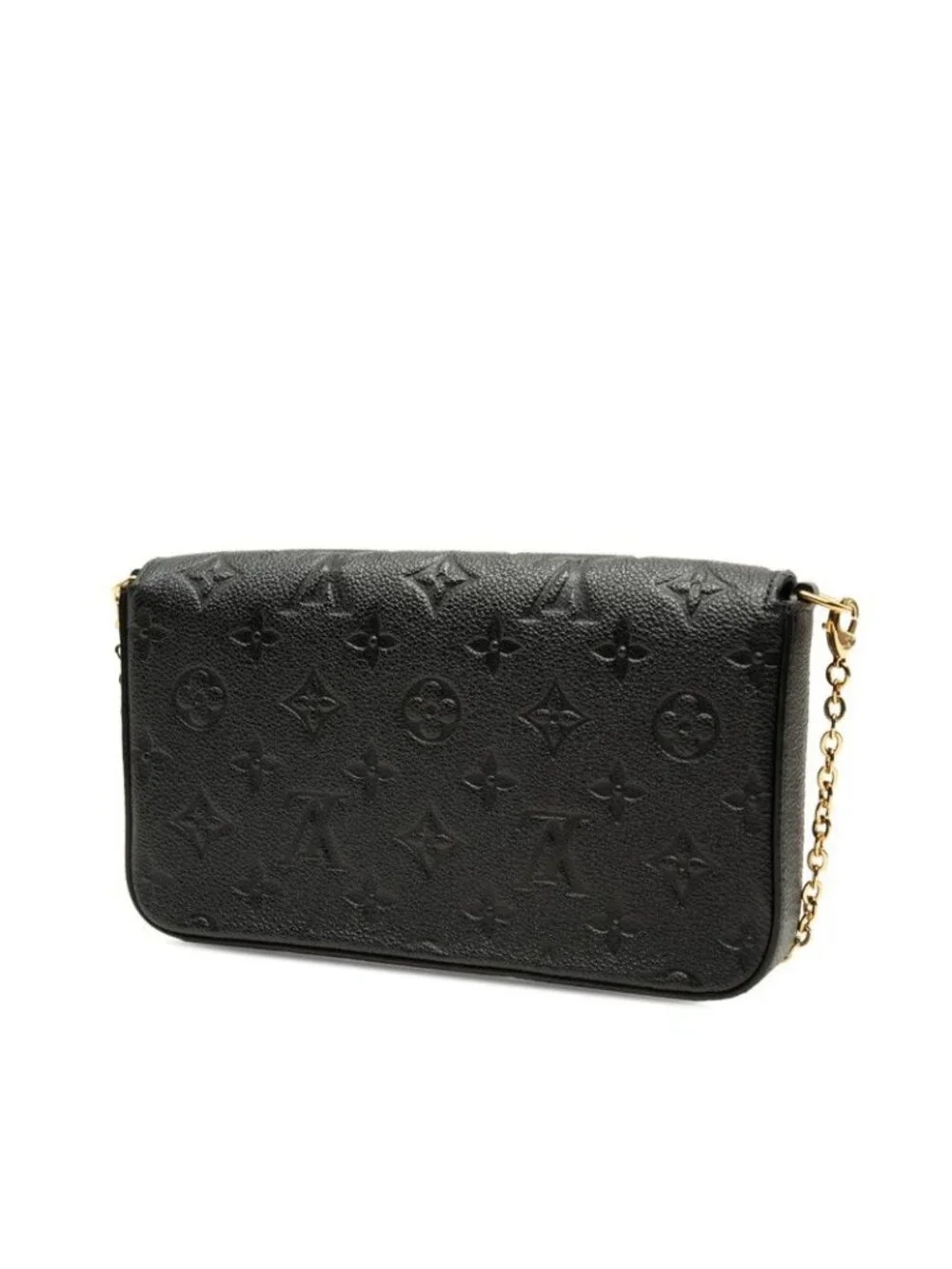Louis Vuitton Monogram Empreinte Pochette Felicie Chain Shoulder Bag Noir Black